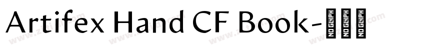 Artifex Hand CF Book字体转换